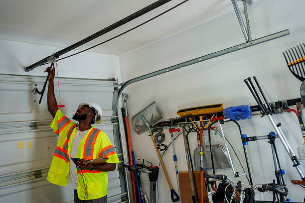 Professional Garage Door Panel Replacement technician working in Greenacres, CA